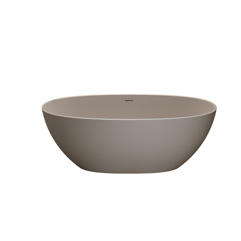 Baignoire autoportante 71 po, surface solide beige, excellente isolation, surface polie à la main, trempage non perméable, usure,