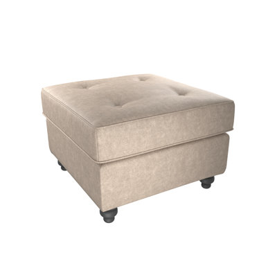 Bodnar Faux Leather Tufted Square Footstool