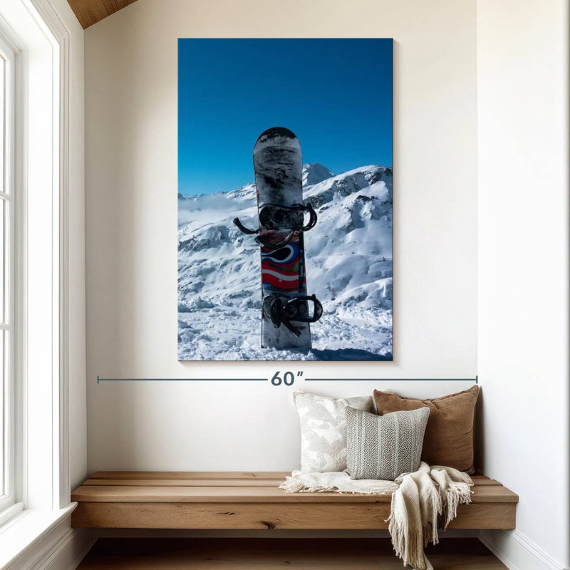 Sirci Snowboard dans la neige, H 51 po x l 34 po