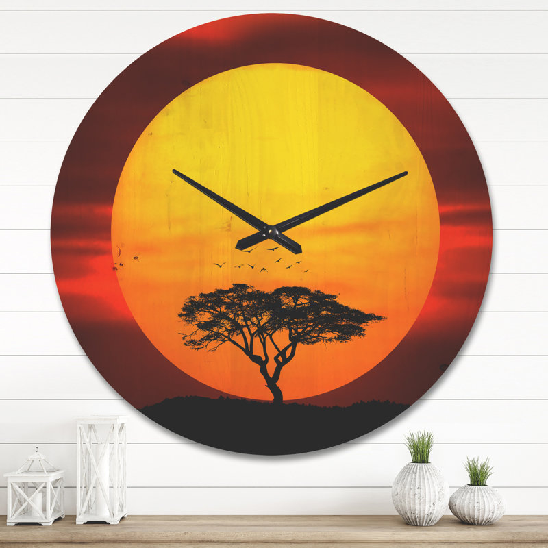 Horloge murale Lonely Tree, Très grand