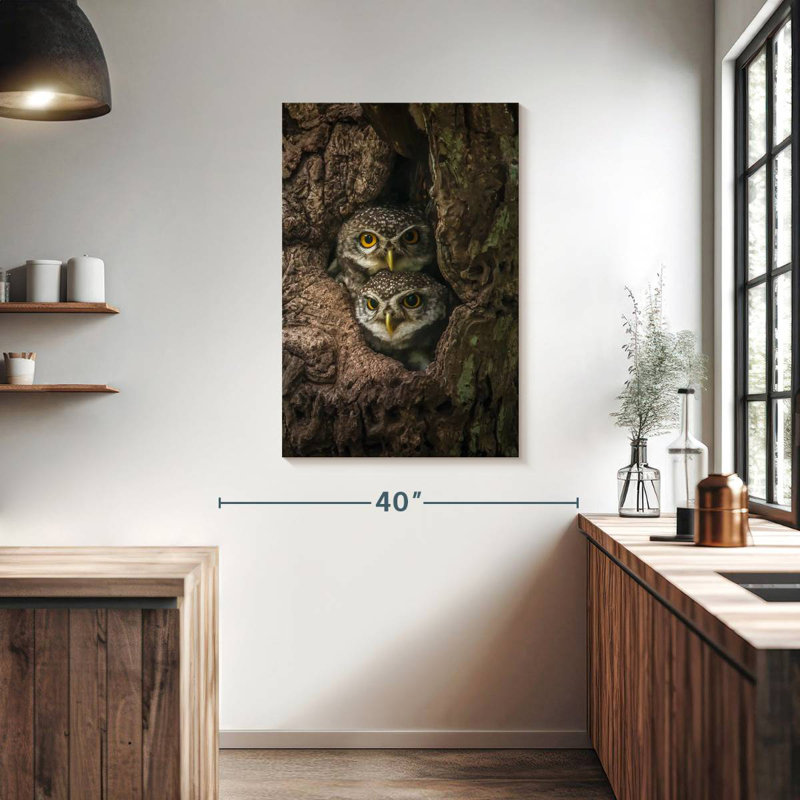 Brampt Owl Twins, 39" H x 26" W