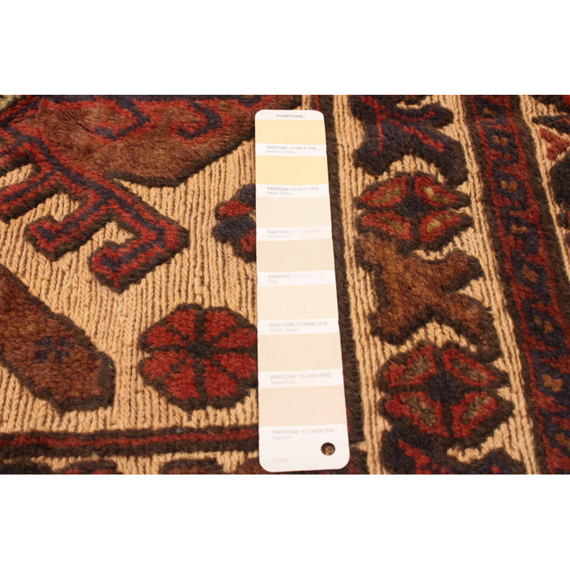 Tapis kaki clair tadjik 3 pi 8 po x 6 pi 2 po