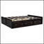 Structure de lit plateforme en bois robuste avec 6 tiroirs de rangement spacieux, parfaits pour les chambres modernes et élégantes.-1017599813