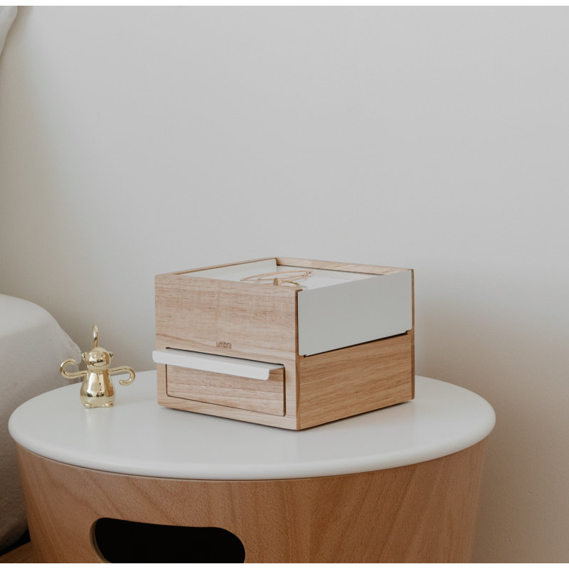 Umbra Mini Stowit Jewelry Box, Natural/White