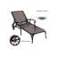 Chaise longue inclinable en aluminium coulé l 24 po x P 45 po x H 36 po Hifine