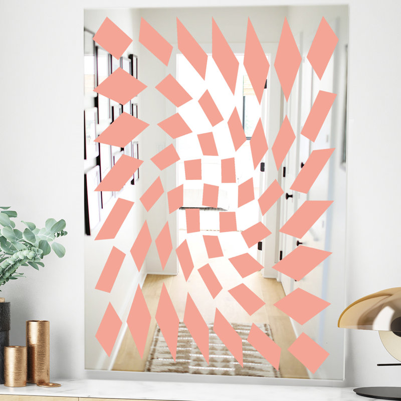 Triangular Diamond Whirl 2 Wall Mirror, 39.4" H x 29.5" W