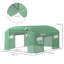 Outsunny 4 x 3 x 2m Polytunnel Greenhouse, 3 Roll-up Doors, Walk-in-107802980