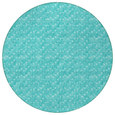 Tapis extérieur rond lavable antidérapant 8 pi