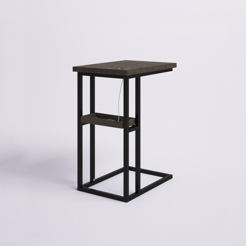 Otani End Table with Wireless Charger and Storage