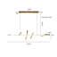 Luminaire suspendu ondulé pour salle à manger, style nordique moderne et luxueux, long luminaire linéaire à DEL pour îlot de cuisine et bar-129447953