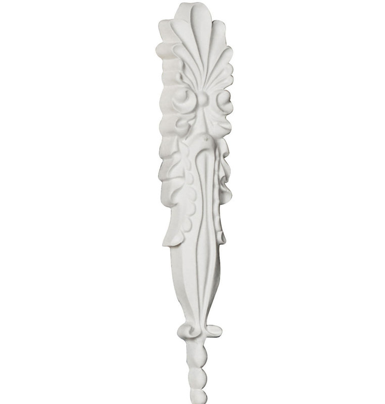 Shell 6.75'' H x 1.25'' W x 0.5'' D Urethane Onlay Scroll