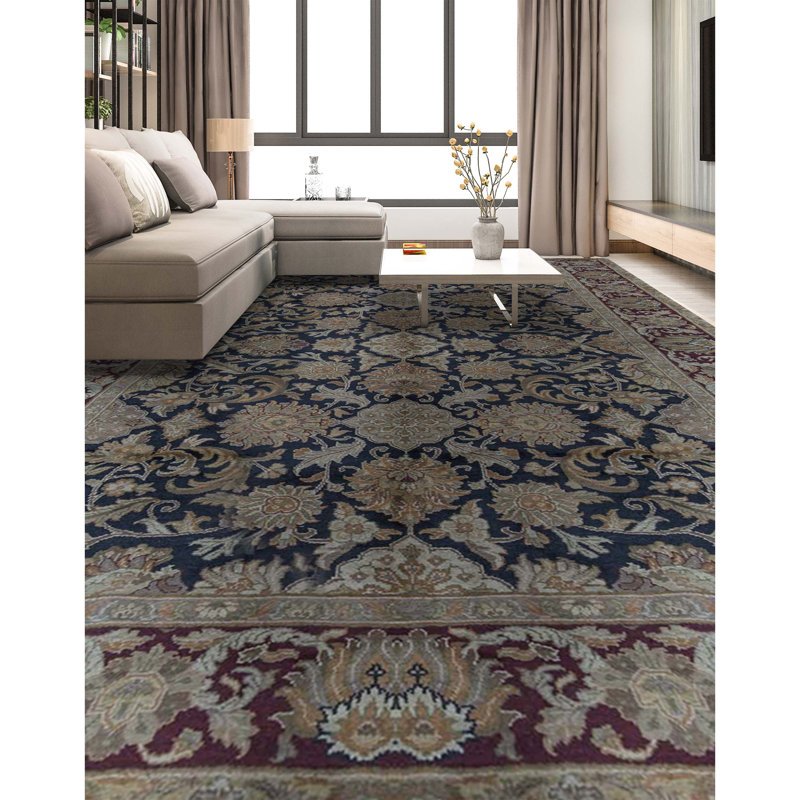 Wool Oriental Area Rug, Rectangle 6'2" x 9'1"
