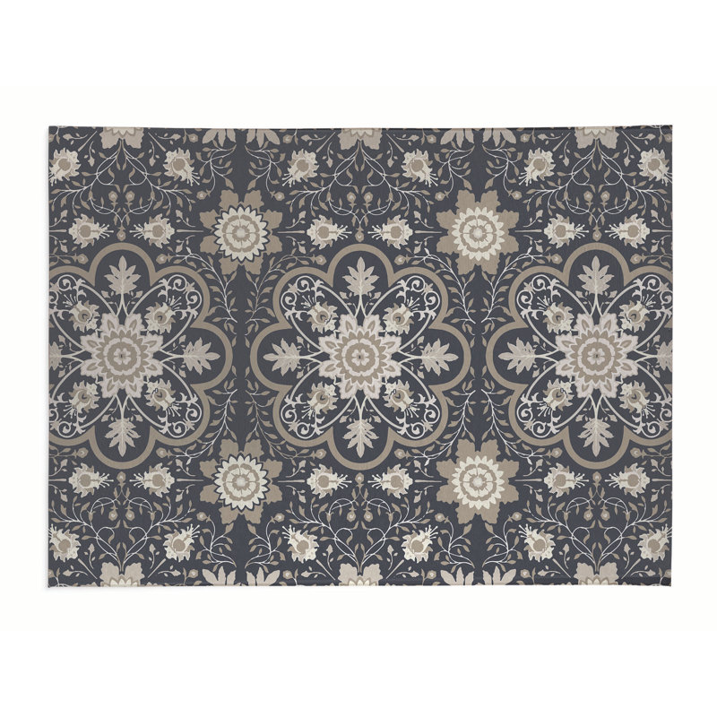 Tapis de cuisine Skyler, Gris anthracite, Rectangulaire 2 pi x 3 pi