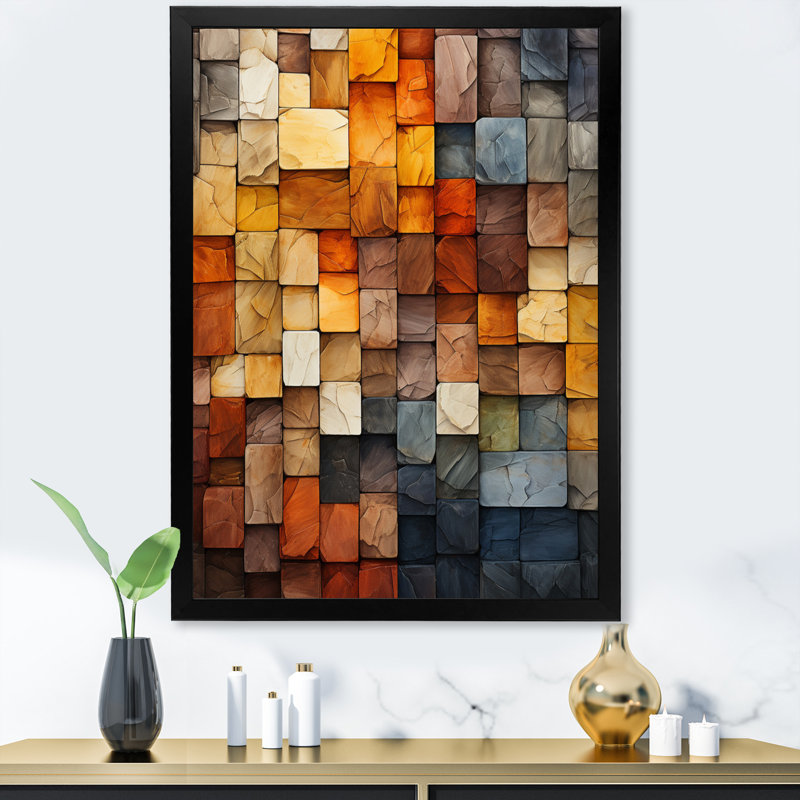 «Hardedge Art Earthy Euphony II», reproduction d'art sur toile, Noir, H 40 po x l 30 po x P 1,5 po