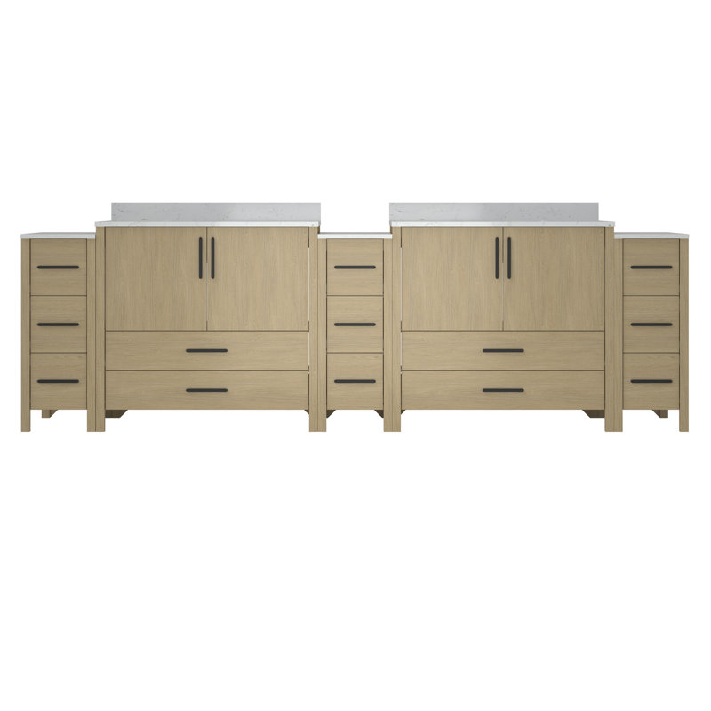 Armoire de meuble-lavabo double 108 po x P 22 po x H 34 po, 108"
