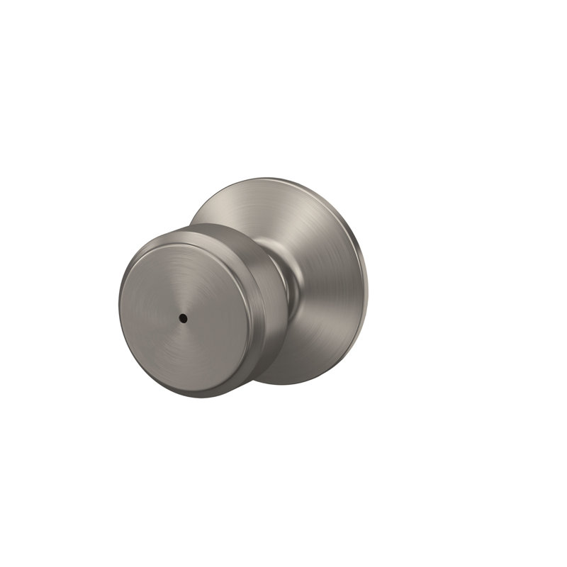Bowery Privacy Knob (Bed & Bath), Satin Nickel