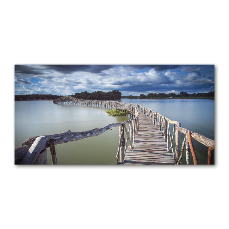 Wooden Bridge - Wrapped Canvas Print