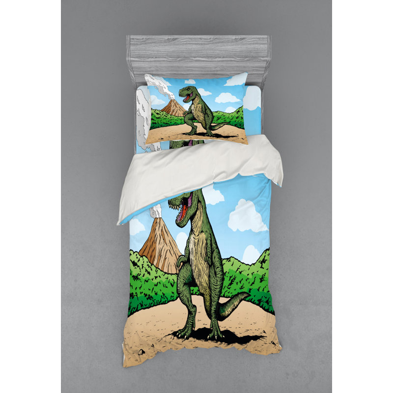Ensemble de housse de couette dinosaur, Housse de couette simple TG + 2 articles suppléme