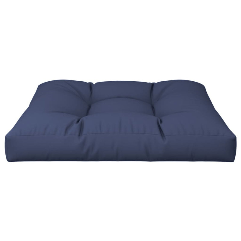 vidaXL Pallet Cushion Navy Blue Polyester 27.6 x 27.6 x 4.7 in, 27.6" H x 27.6" W x 4.7" D, Navy Blue