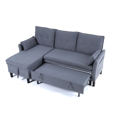 Canapé-lit modulaire réversible avec méridienne de rangement