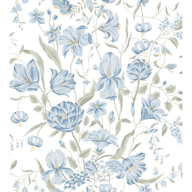 Rouleau de papier peint Huset I Solen L 33 pi x l 20,86 po, Bleu ciel