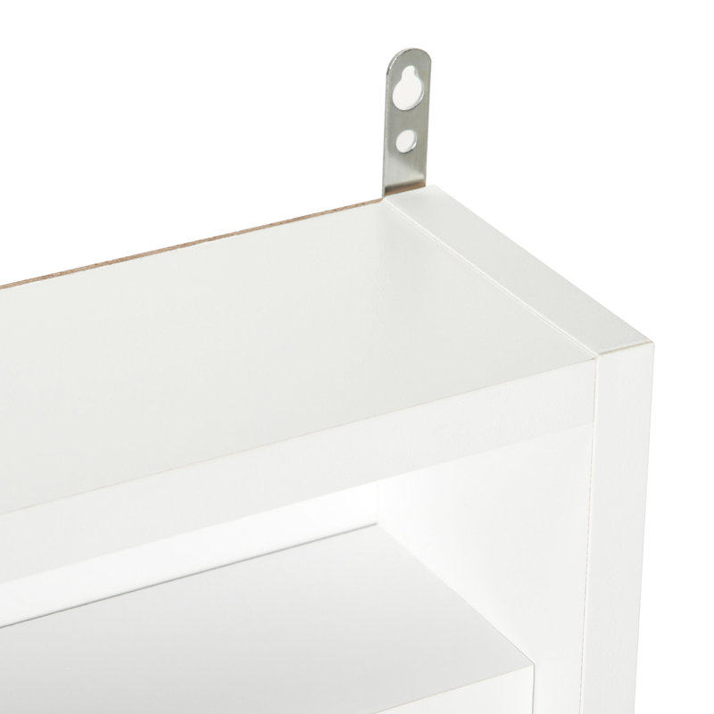 Vitrine blanche avec 2 portes et tablettes réglables, idéale pour exposer des figurines miniatures