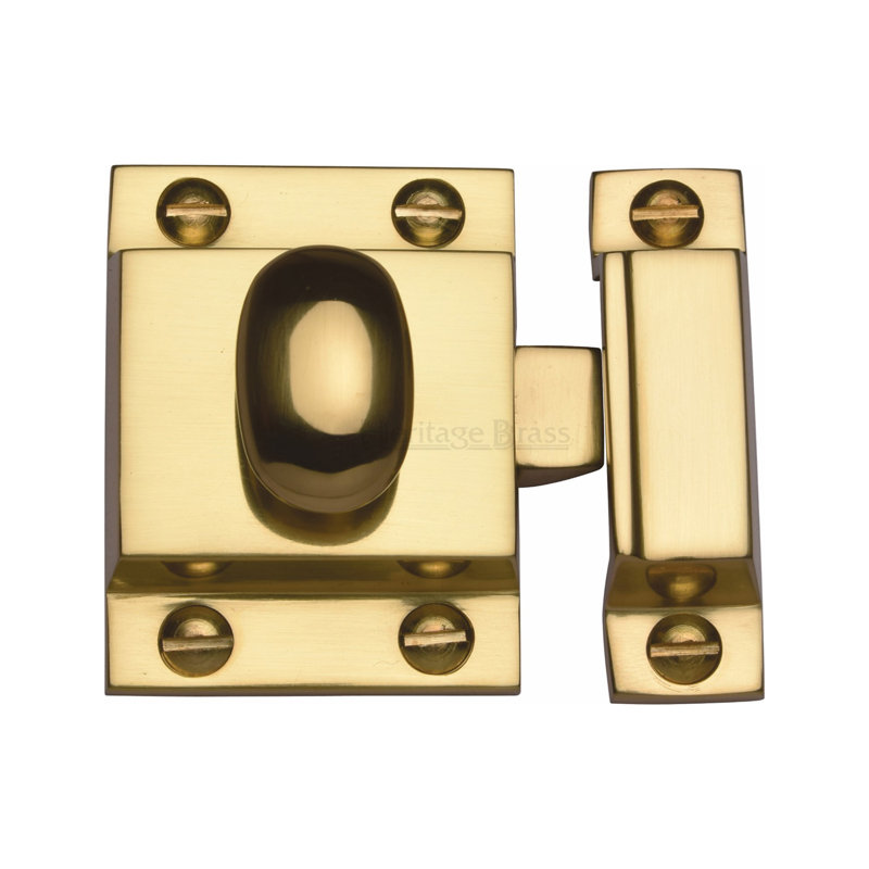 Heritage Brass Heritage Cupboard Latch with Oval Turn, Polished Brass