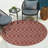 Rust Red Gitter Indoor/Outdoor Trellis Rug-1685477090