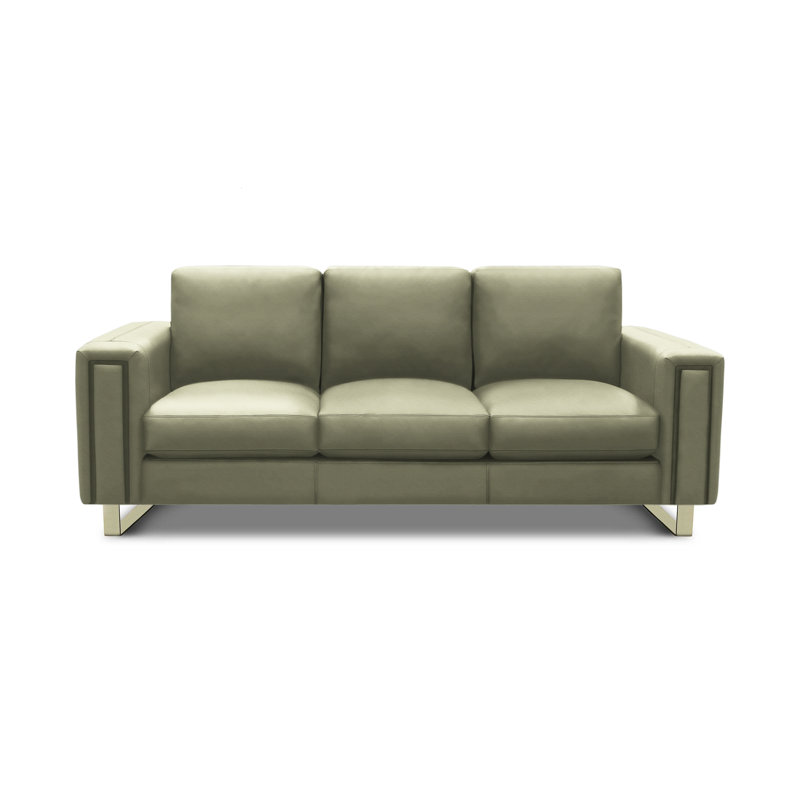 Tribeca Leather Sofa, Iceberg (Dreamer), Stainless Steel