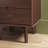 Solid Wood Groove Handle 2-Drawer Nightstand-1975598145