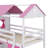 Kobart Bunk Wood House Bed with Elegant Windows, Sills and Tent-963362272-963362279