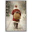 «Santa Claus Walking in Winter Road», impression sur toile-107118532-107118535