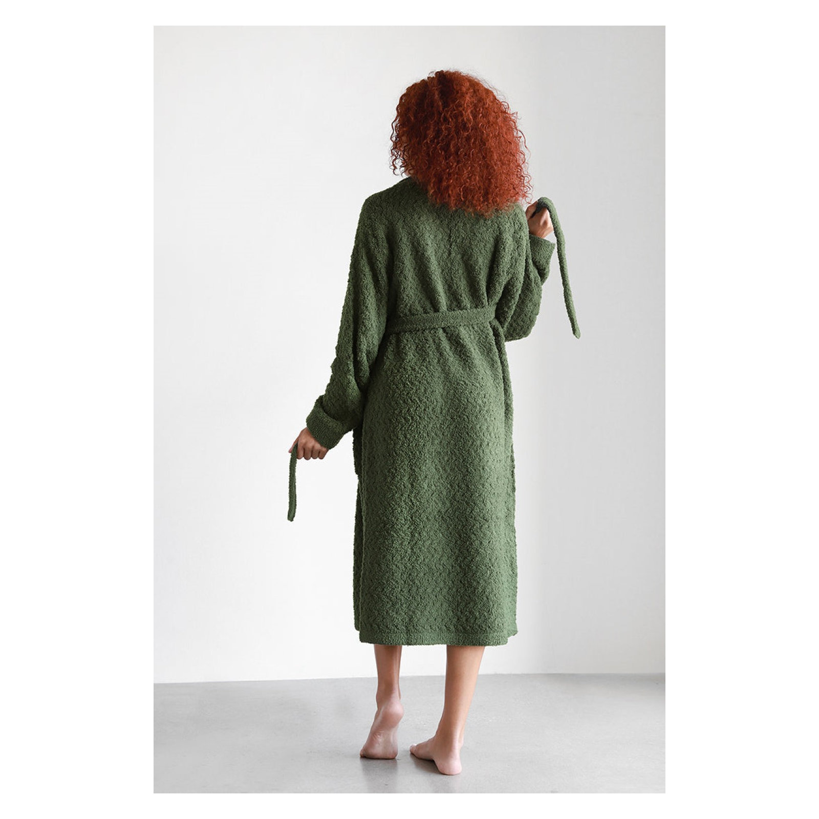 Snug Waffle Robe, XL, Moss