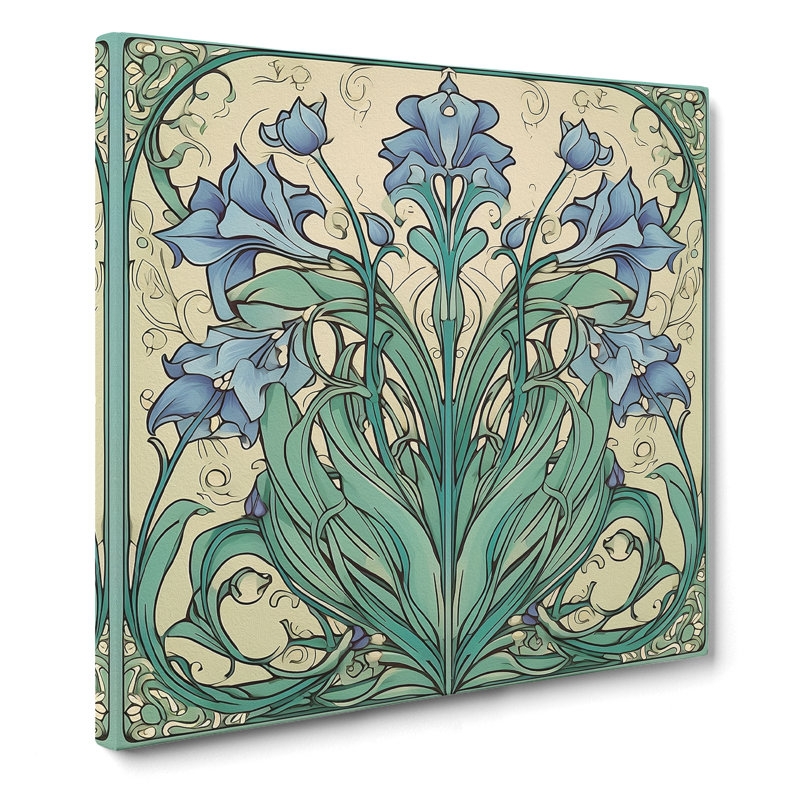Bluebell Art Nouveau - Print, 35cm H x 35cm W x 3cm D
