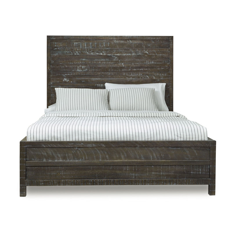 Lit standard en bois massif Randal, Reine