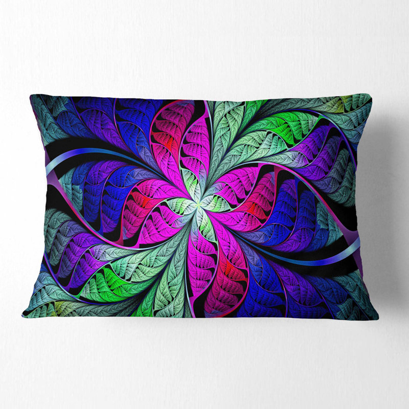 Texture de verre coloré multicolore - coussin imprimé abstrait