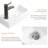 Ceramic Wash Basin Right Hand Without Tap & Drain Wall Hung Basin Sink Small Cloakroom Basin Rectangle