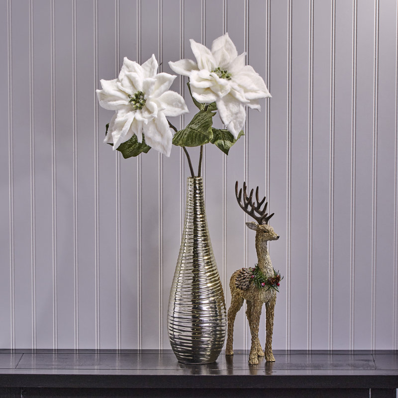 Velours de fourrure 28 po poinsettia