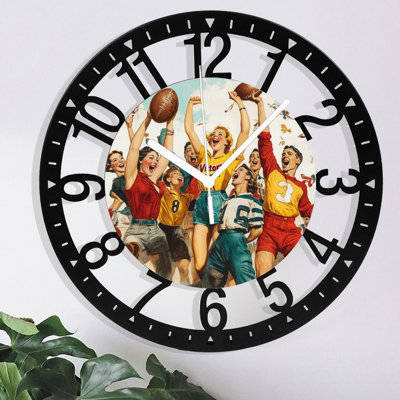 Horloge murale en métal pour le salon - Chemin forestier de 10 po bordé de fleurs Bluebell silencieuses, fonctionnant à piles, horloges antiques pour maison de campagne, chambre à coucher, cuisine - chiffres arabes