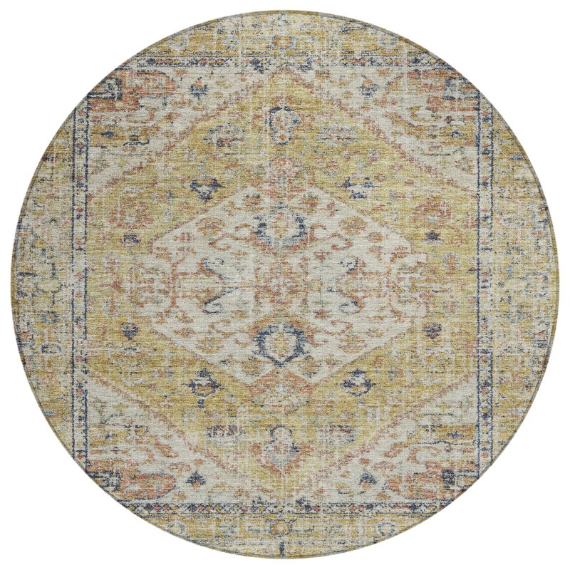 Tapis intérieur / extérieur lavable à la machine Segin ACN1103, Rond 8 pi