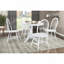 Ensemble de 2 chaises d'appoint blanches au fini blanc de style campagnard