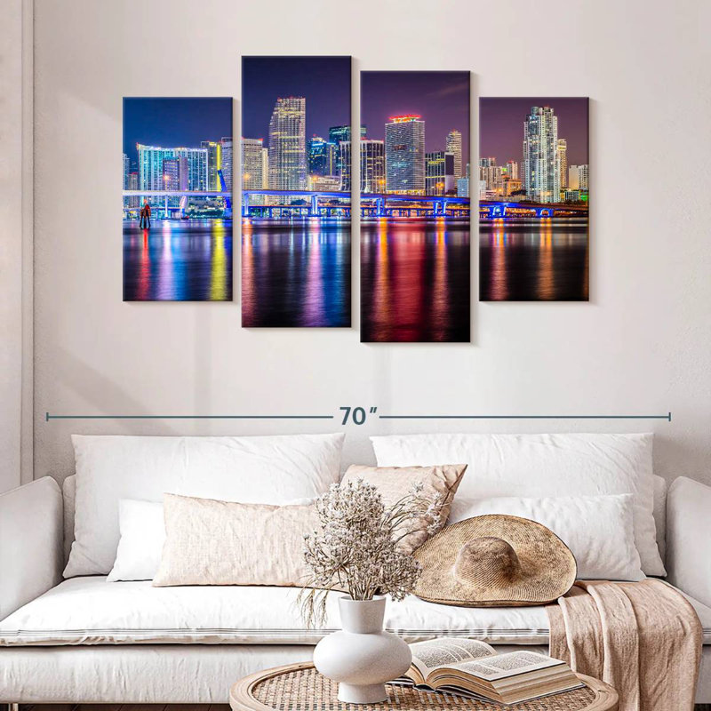 Couleurs Sirci Miami la nuit, H 32 po x l 52 po