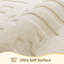 Tapis ivoire moderne en peluche moelleux lavable antidérapant-1464344101