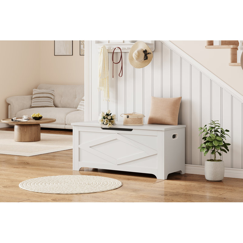 Storage Bench, White