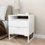 Ensemble de chambre à coucher moderne 3 pièces avec commode à 6 tiroirs et deux tables de chevet l 57 po Neptunia-100929398