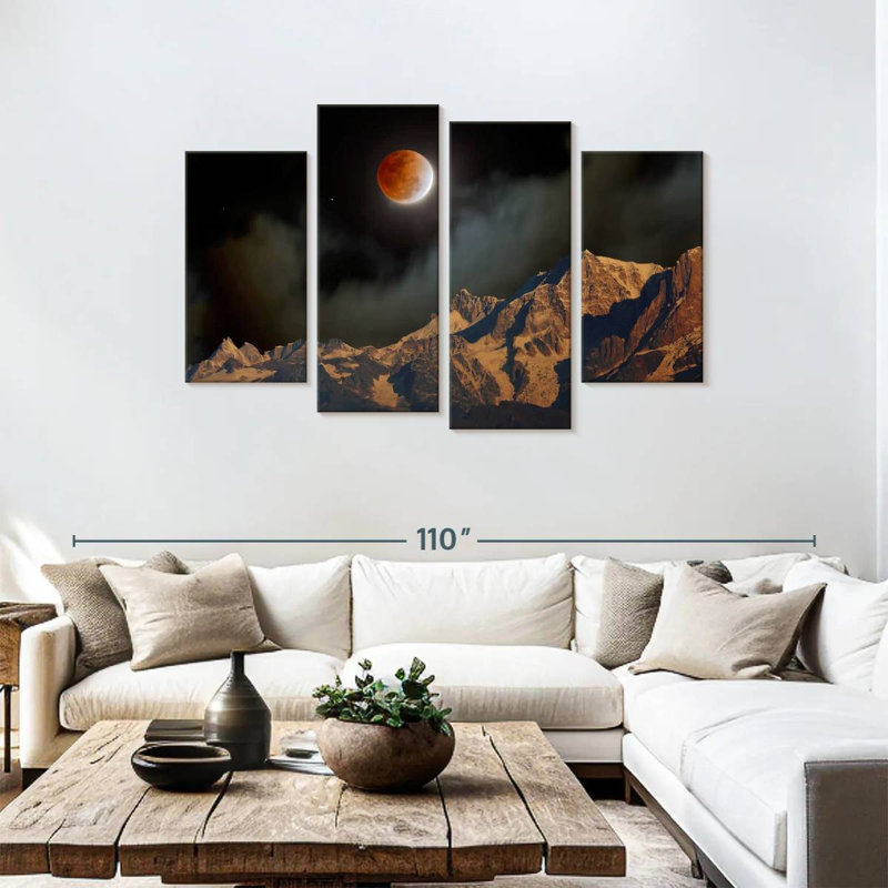 Oberle Himalayan Lunar Eclipse, 48" H x 75" W