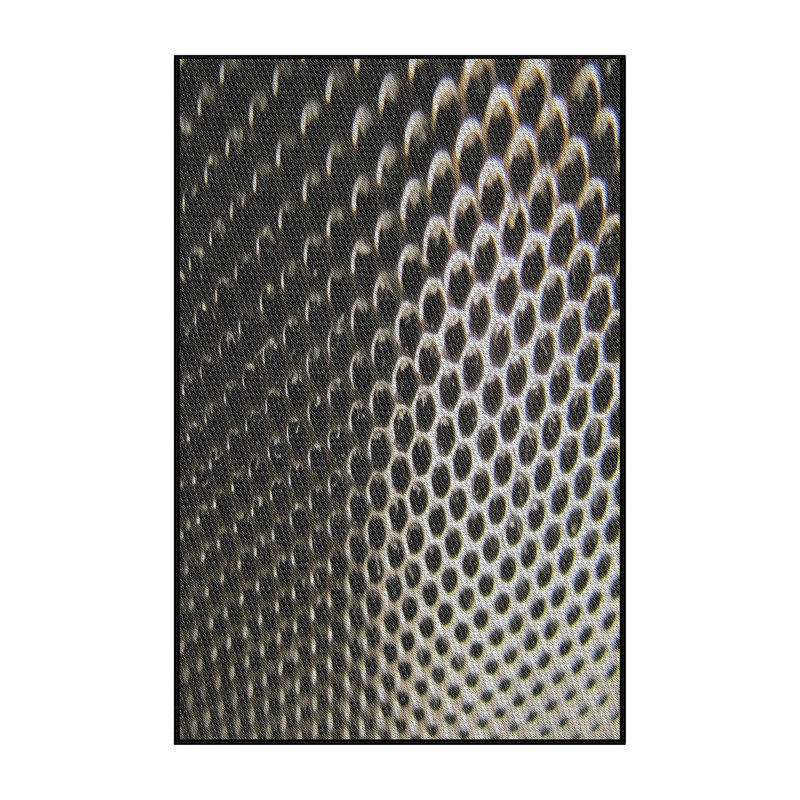 Tapis noir/gris tissé à la machine, Rectangle 8 pi x 12 pi