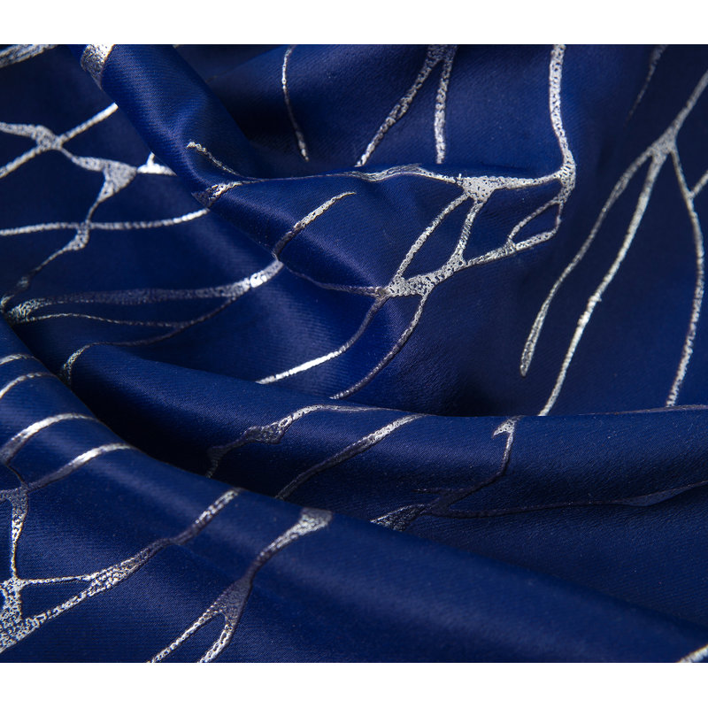 Panneau de rideau simple occultant et synthétique avec œillets, Bleu marine, L 54 po x L 90 po