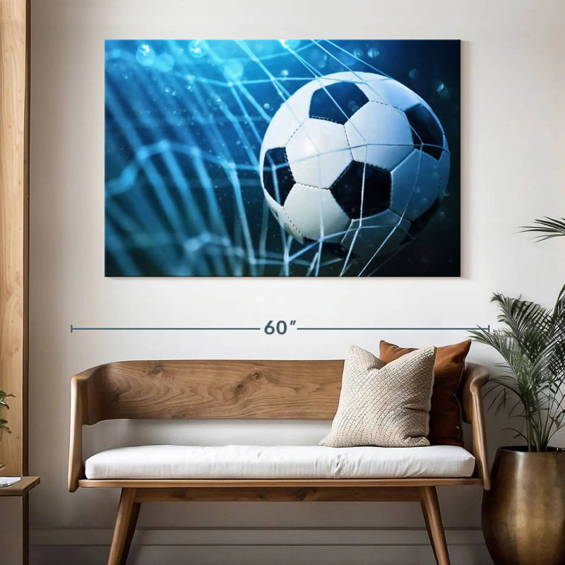 «But en soccer», H 34 po x l 51 po