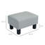 Bernece Faux Leather Foot Stool with Legs 40 x 30 x 24cm, Grey